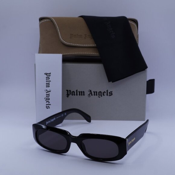 Palm Angels PERI104 NOAH 1007 Rectangle Sunglasses - Black/Grey - Picture 1 of 9
